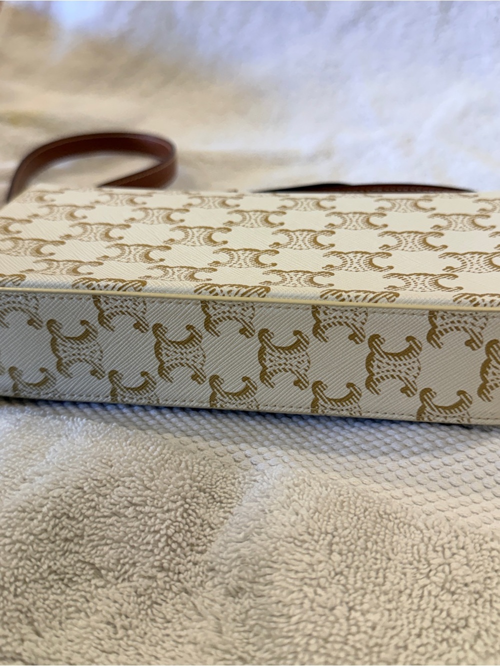 Celine Claude Shoulder Bag, Tan - Picture 7 of 16